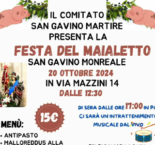 Festa del Maialetto San Gavino Monreale 2024